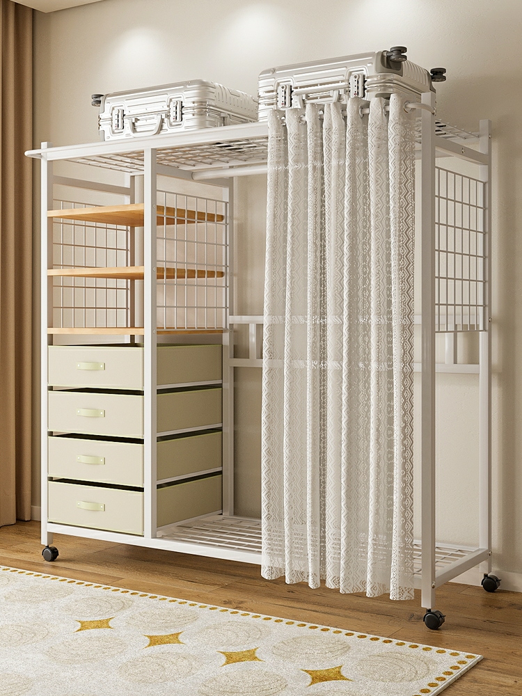 Kleiderbügel | Kleiderständer, Einfacher Kleiderschrank, Stoffkleiderschrank, Minimalistischer Kleiderschrank Für Kleine Wohnungen, Ideal Für Schlafzimmer Und Mietwohnungen, Offener Garderobenständer. Kleiderbügel Kleiderbügel